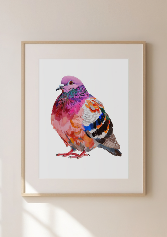 Pigeon Art Print - "Love Birds" Limited Edition 03