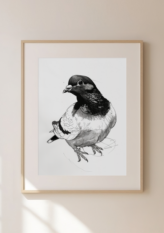 Pigeon Art Print - "Love Birds" Limited Edition 10
