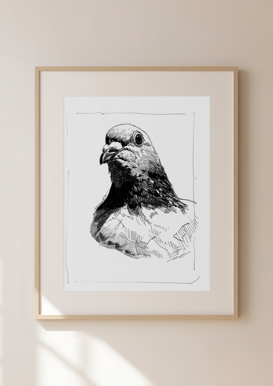 Pigeon Art Print - "Love Birds" Limited Edition 11
