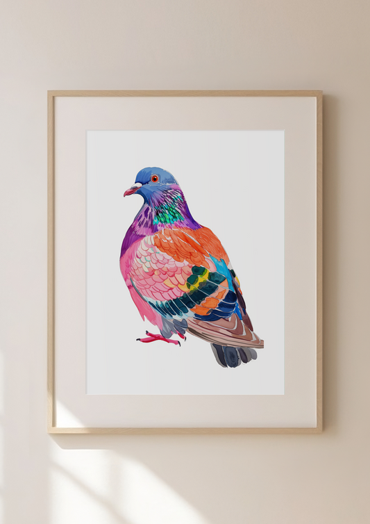 Pigeon Art Print - "Love Birds" Limited Edition 01