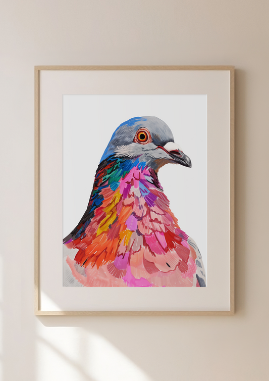 Pigeon Art Print - "Love Birds" Limited Edition 02